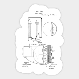 Steam Boiler Vintage Patent Hand Drawing Sticker